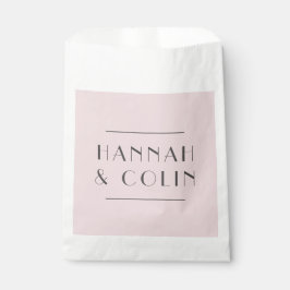 Bolsa De Papel Peonía Rosa Polvo Romántica Moderna