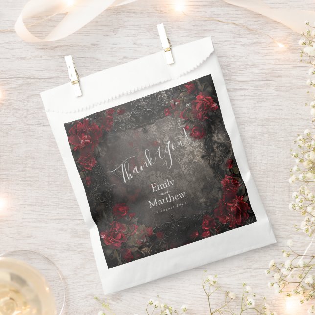 Bolsa De Papel Peonías góticas barrocas (Cortado)