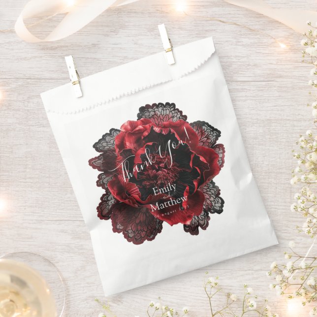 Bolsa De Papel Peonías góticas barrocas (Cortado)