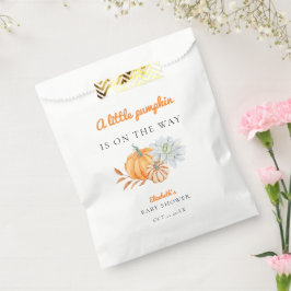 Bolsa De Papel Pequeña Baby Shower de calabaza simple