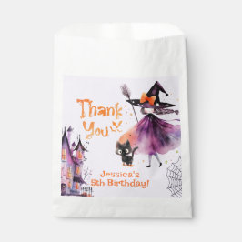 Bolsa De Papel Pequeña bruja linda fiesta de Halloween
