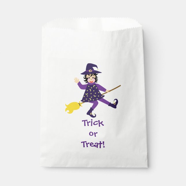 Bolsa De Papel Pequeña bruja voladora (Anverso)