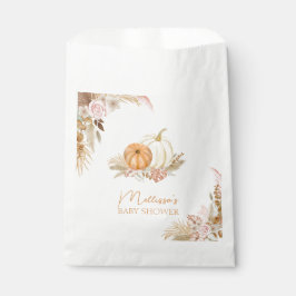 Bolsa De Papel Pequeña Calabaza Botumn Boho Cae Floral Baby Showe