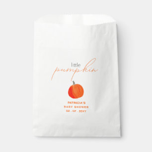 Bolsa De Papel Pequeña calabaza Género Neutral Caída Baby Shower