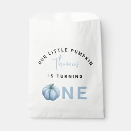 Bolsa De Papel Pequeña Calabaza primera fiesta de cumpleaños
