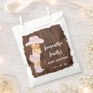 Bolsa De Papel Pequeña Cowgirl Fiesta de Baby Shower occidental