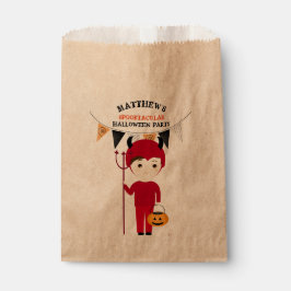 Bolsa De Papel Pequeña fiesta de Halloween del diablo