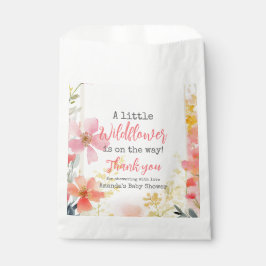 Bolsa De Papel Pequeña flor silvestre Peach Flower Flor Baby Show