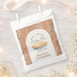 Bolsa De Papel Pequeña Naranja de Cutie Pie Floral Primer cumplea