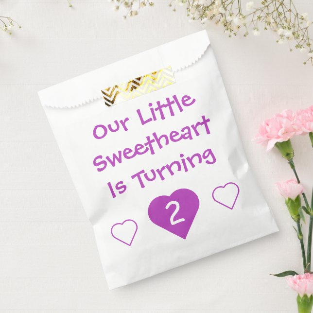 Bolsa De Papel Pequeña novia por segundo cumpleaños (Sellado)