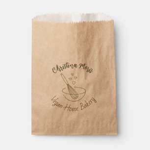 Bolsa De Papel Pequeña panadería vegana en casa