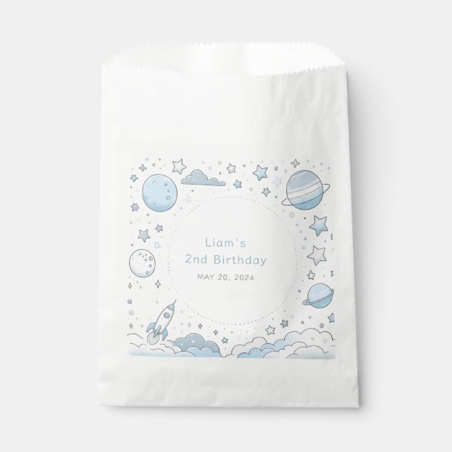 Bolsa De Papel Pequeño astronauta, niños del mundo grande (Anverso)