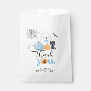 Bolsa De Papel Pequeño Boo azul espeluznante ducha bebé gracias