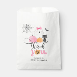 Bolsa De Papel Pequeño Boo rosa espeluznante ducha bebé gracias