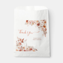 Bolsa De Papel Pequeño calabaza caída Baby Shower floral