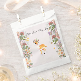 Bolsa De Papel Pequeño ciervo, tema de Baby Shower de la flor ros
