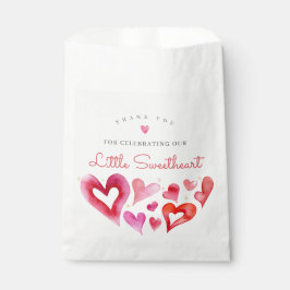 Bolsa De Papel Pequeño corazón de Febrero Baby Shower