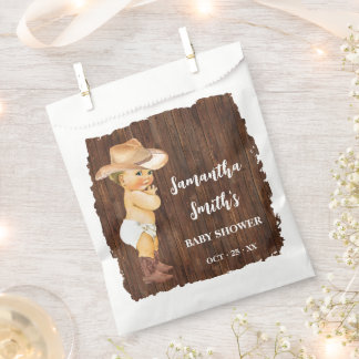 Bolsa De Papel Pequeño Cowboy Fiesta de Baby Shower occidental