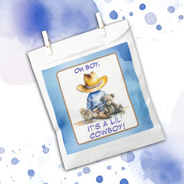 Bolsa De Papel Pequeño Cowboy Thalem Baby Shower