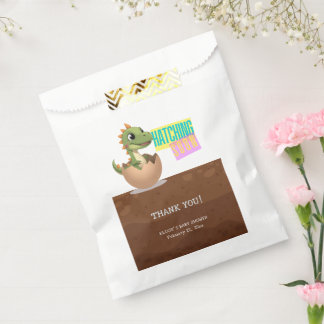 Bolsa De Papel Pequeño Dinosaurio a punto de eclosionar