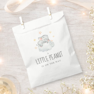 Bolsa De Papel Pequeño elefante Chica de cacahuate Baby Shower