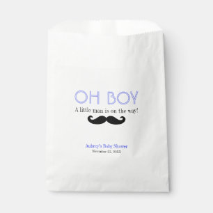 Bolsa De Papel Pequeño fiesta de Baby Shower clásico del hombre
