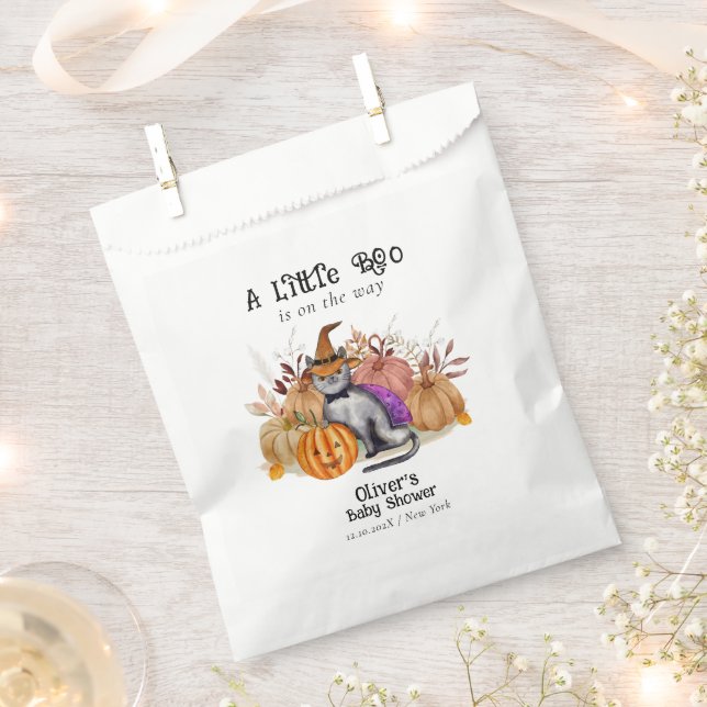 Bolsa De Papel Pequeño Gato De Poema De Bote En Baby Shower Gorra (Cortado)