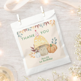 Bolsa De Papel Pequeño Hongo primer Cumpleaños GRACIAS