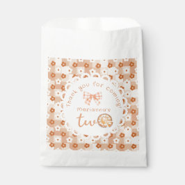 Bolsa De Papel Pequeño lindo Pie 2º cumpleaños gingham Gracias