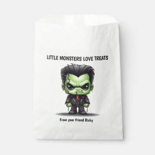 Bolsa De Papel Pequeño Monstruo Chico Duro Halloween
