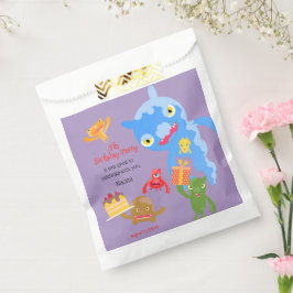 Bolsa De Papel Pequeño Monstruo Fiesta y fiesta de cumpleaños de 