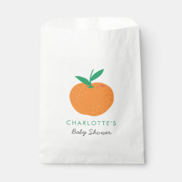 Bolsa De Papel Pequeño Naranja cortito Baby Shower Favor Bag