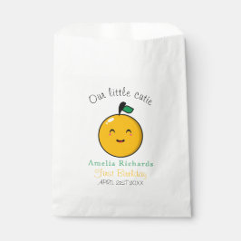 Bolsa De Papel Pequeño Naranja Cutie Citrus Primer Cumpleaños