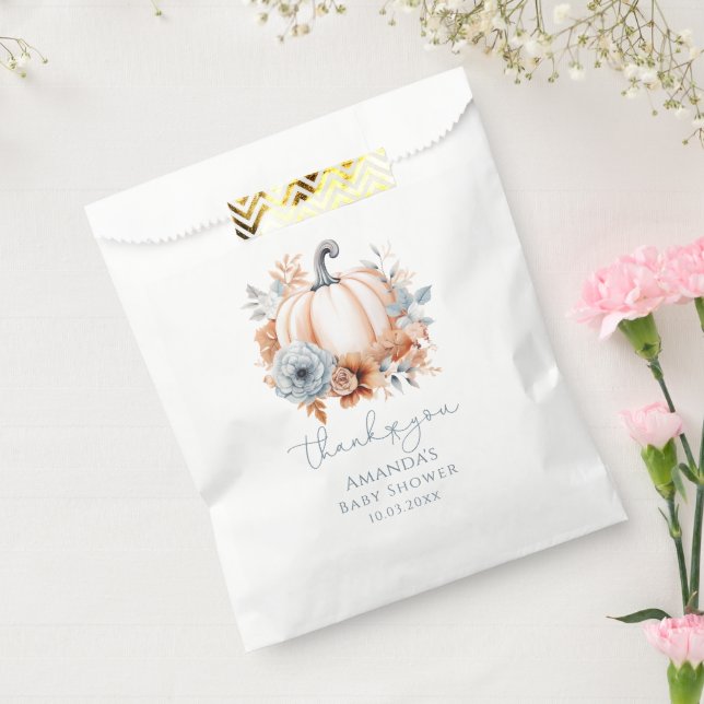 Bolsa De Papel Pequeño niño de la calabaza Baby Shower (Sellado)