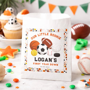 Bolsa De Papel Pequeño Novato Deportes Fiesta de Cumpleaños 1er a