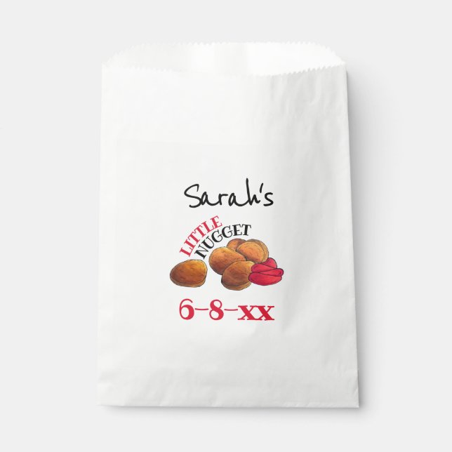 Bolsa De Papel PEQUEÑO NUGGET Chicken Nuggets Foodie Baby Shower (Anverso)