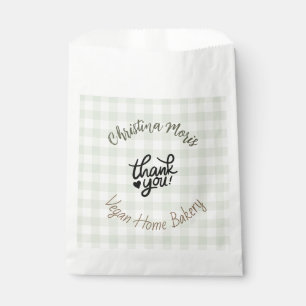 Bolsa De Papel Pequeño patrón de agradecimiento para panadería ve
