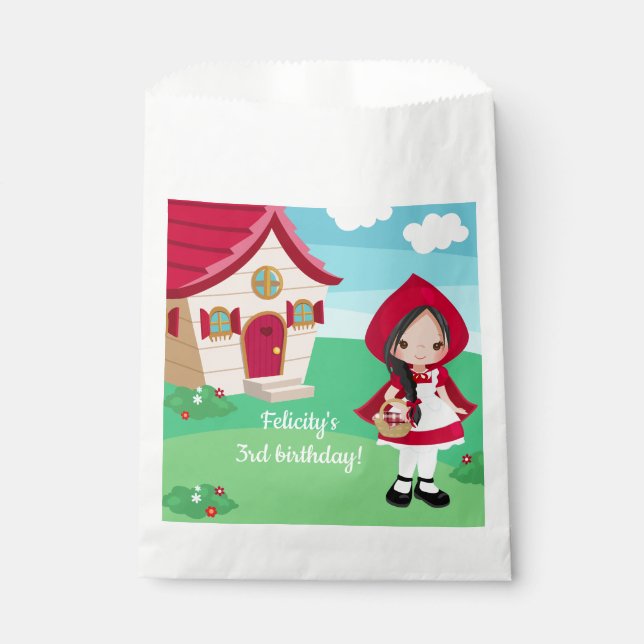 Bolsa De Papel Pequeños Chicas de cuento de hadas rojas (Anverso)