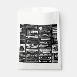 Bolsa De Papel periódico de halloween espeluznante negro