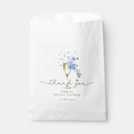 Bolsa De Papel Perlas azules y ducha de novia en Prosecco Gracias