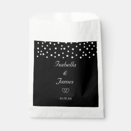 Bolsa De Papel Perlas chic en boda en blanco y negro