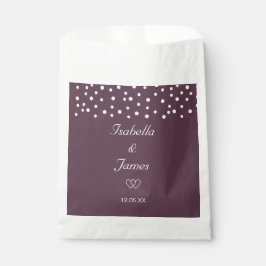Bolsa De Papel Perlas chic sobre cassis Boda