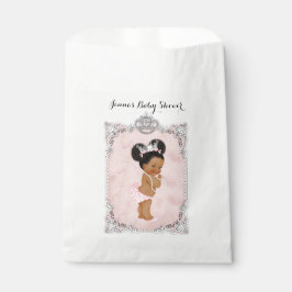 Bolsa De Papel Perlas Diamantes Princesa Niña Rosado Fluffs