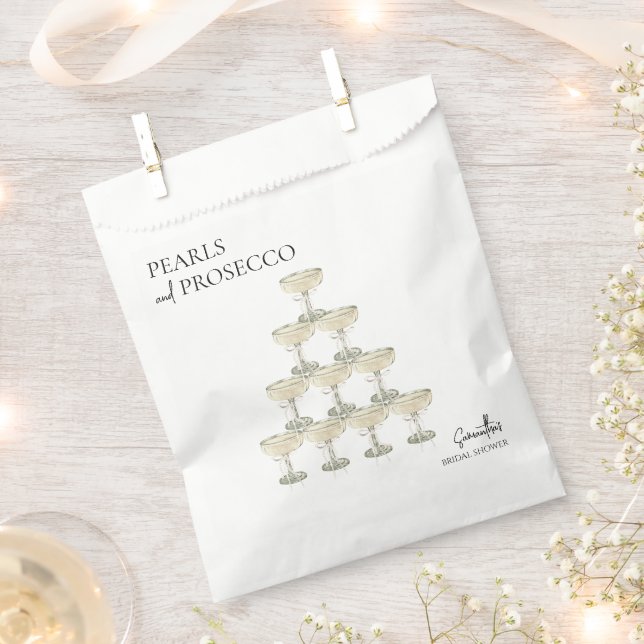 Bolsa De Papel Perlas y ducha de novia en Prosecco (Cortado)