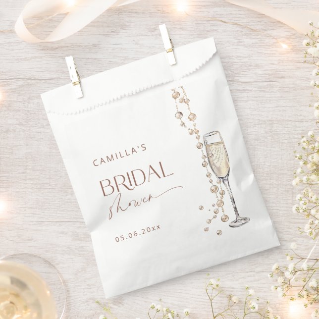 Bolsa De Papel Perlas Y Ducha De Novias Prosecco (Cortado)