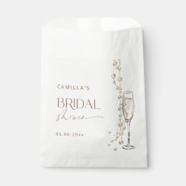 Bolsa De Papel Perlas Y Ducha De Novias Prosecco