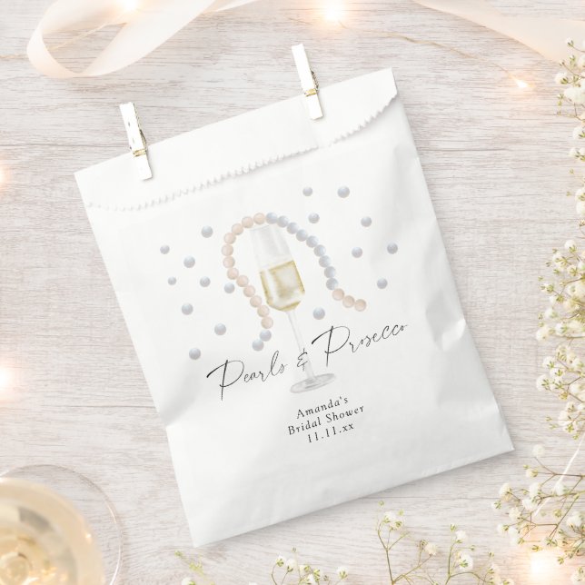 Bolsa De Papel Perlas y Prosecco - Desayuno de novia (Cortado)