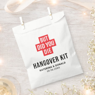 Bolsa De Papel Pero, ¿murió usted Boda de Hangover Recovery Kit f