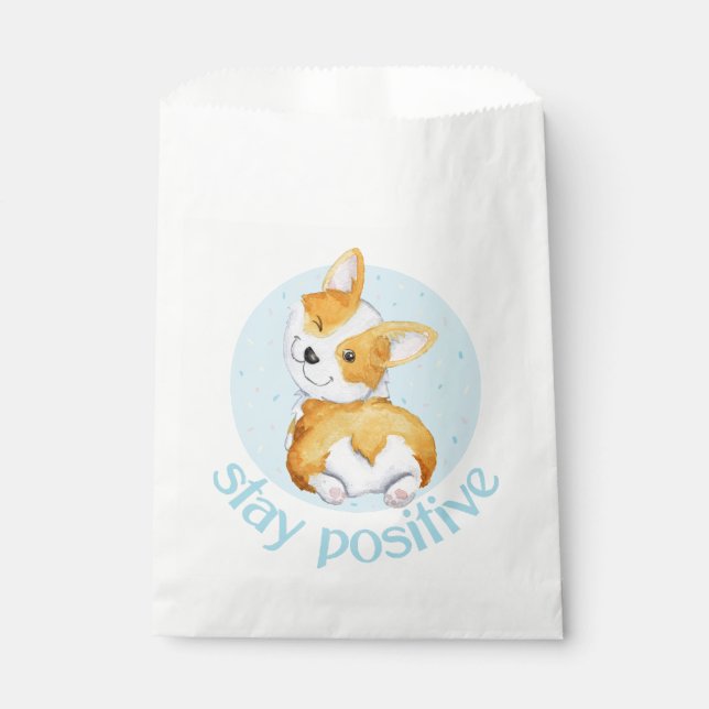 Bolsa De Papel Perro cachorro de Corgi Cute (Anverso)