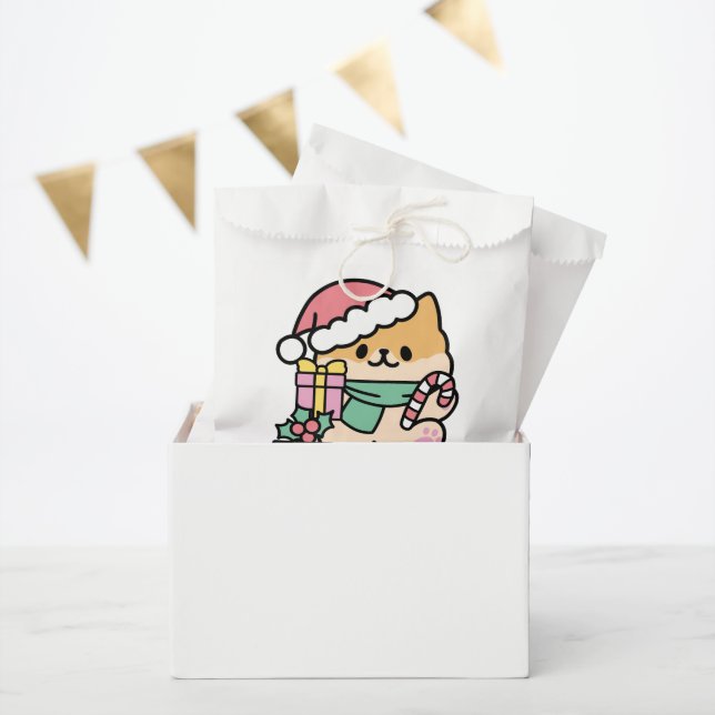Bolsa De Papel Perro de Navidades Cuadros - Yappy Howlidays (Fiesta)
